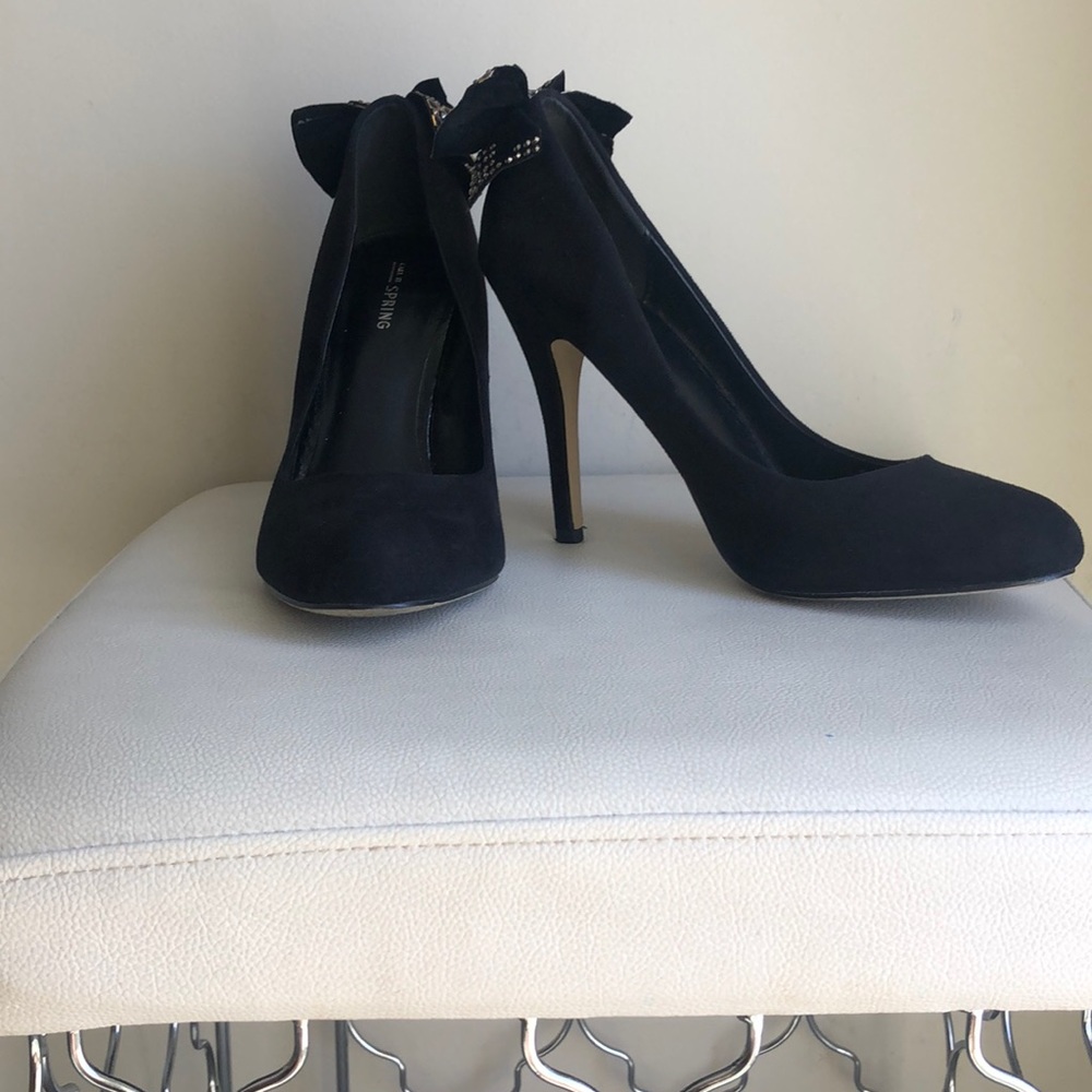 Black suede shoes